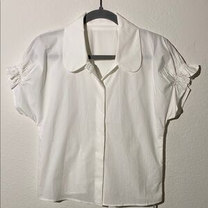 White Short Sleeve Women's Top